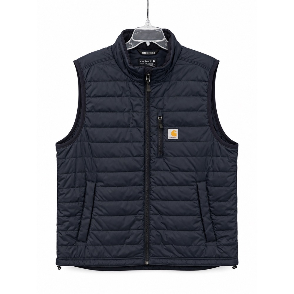 Carhartt Mens XL Navy Blue Rain Defender Gilliam Insulated Quilted Vest 102286-M